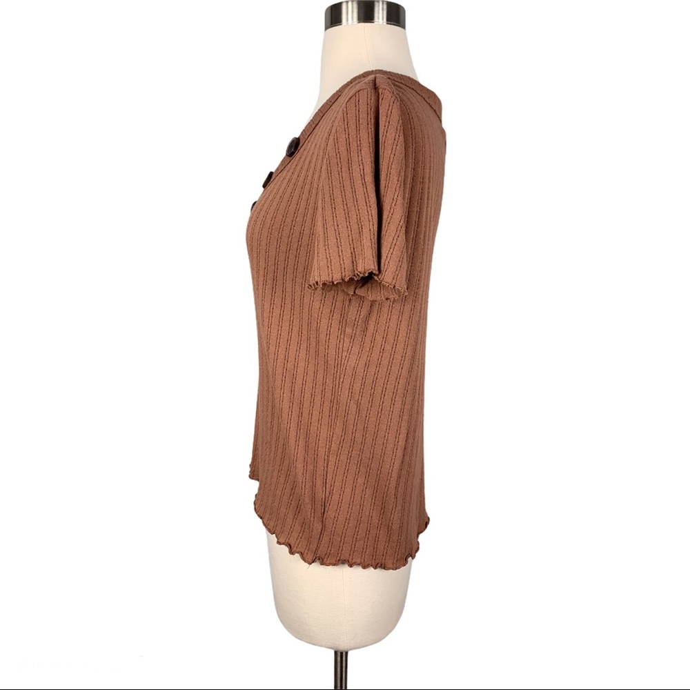 [American Eagle] Ribbed Button Detail Pullover Top - image 3